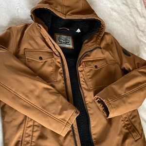 Men's Levi's® Softshell Sherpa-Lined Hooded Performance Storm Coat